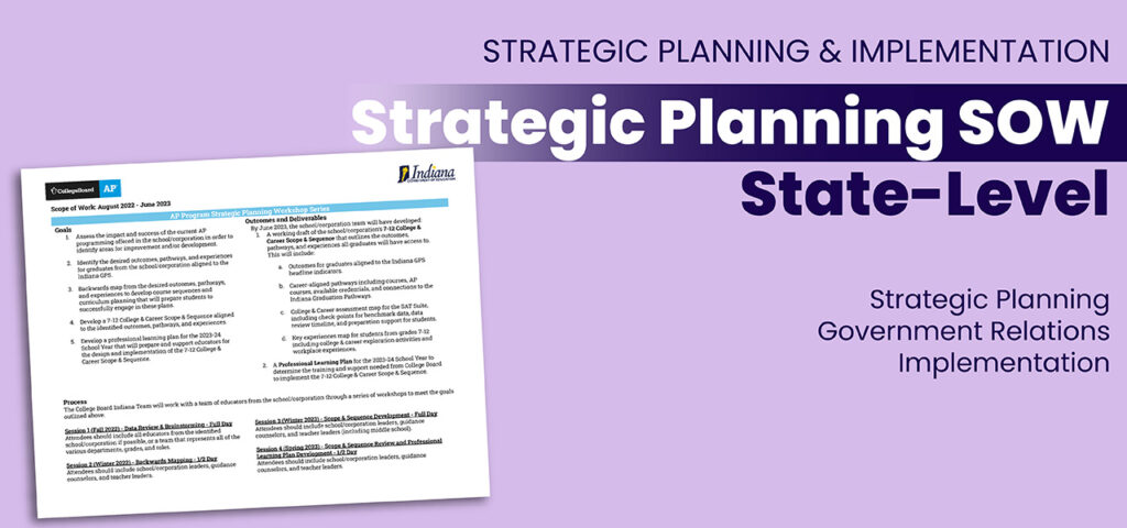 Strategic Planning SOW – State Level // Strategic Planning and Implementation